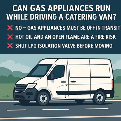 LPG Gas fryer while driving 