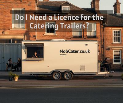 Catering trailer set up and ready for trading