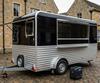 Two-tone black and silver horsebox catering trailer with an inverter generator