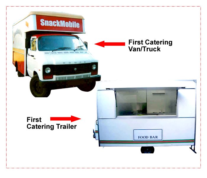 catering trailer and van