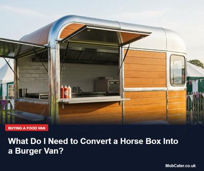 Trailer-style horse box converted into a UK burger catering van
