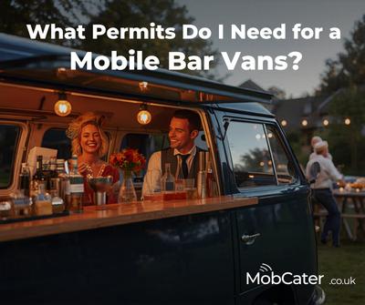 Mobile bar van serving drinks at an outdoor event
